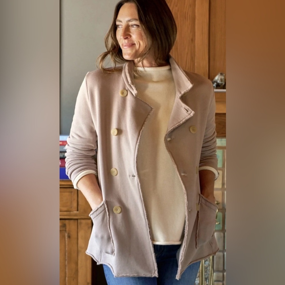 Frank & Eileen Belfast Sweatshirt Jacket Coat Womens Small Triple Fleece Cotton